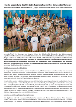 Pressebericht - Schwimmclub Schwandorf eV