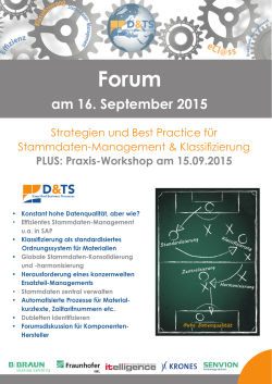 Forum am 16. September 2015
