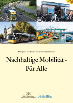 Nachhaltige Mobilität - Für Alle - Ministerium für Verkehr und