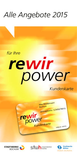 rewirpower Kundenkarten-Angebote in einer Broschüre