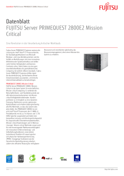 Datenblatt FUJITSU Server PRIMEQUEST 2800E2 Mission Critical