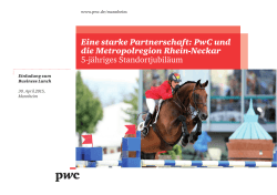 Eine starke Partnerschaft: PwC und die Metropolregion Rhein