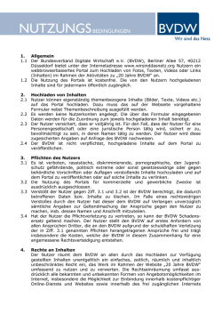 1. Allgemein 1.1 Der Bundesverband Digitale Wirtschaft e.V. (BVDW