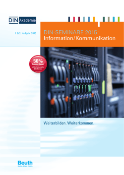 Information/Kommunikation - DIN Deutsches Institut f&uuml;r Normung e.V.