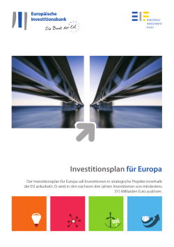 Investitionsplan f&uuml;r Europa