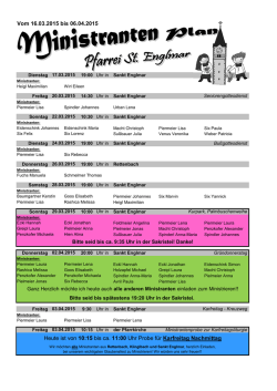 Ministrantenplan vom 16.03.2015 bis 06.04.2015 - englmarer