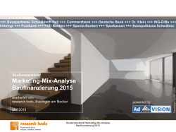 Marketing-Mix-Analyse Baufinanzierung 2015