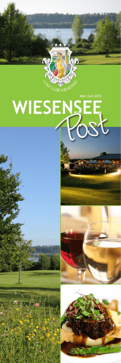 Jetzt lesen. - Golf Club Wiesensee eV