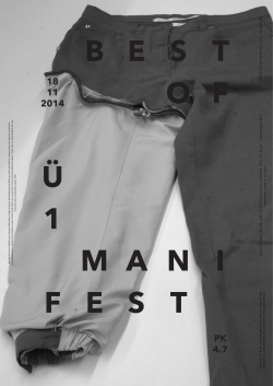 VL Best of Ü1 Manifest Poster - Institut für experimentelles Entwerfen