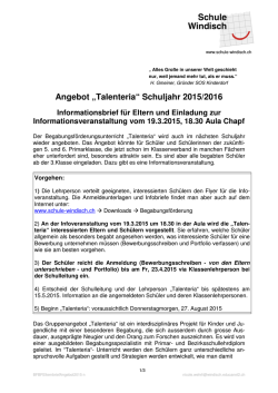 Information - Schule Windisch