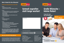 Gro&szlig;e W&uuml;nsche &ndash; kleine Raten! Schnell zugreifen statt