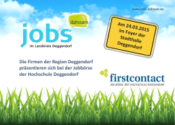 Jobs dahoam - firstcontact – Job-Messe der Hochschule Deggendorf
