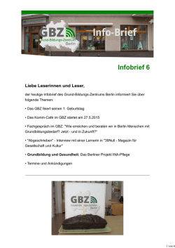 Infobrief 6 des Grund-Bildungs-Zentrums Berlin