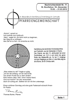 Ausgabe 2015_11 - Pfarreiengemeinschaft Lingen-Süd