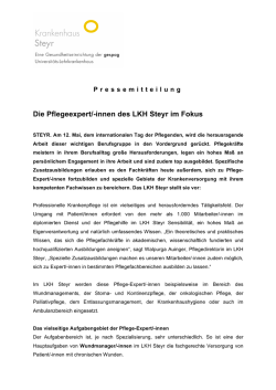 Die Pflegeexpert/-innen des LKH Steyr im Fokus