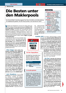 02 2015 Artikel FocusMoney Die Besten unter den