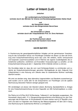Letter of Intent der Bürgerschaft