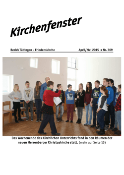 Gemeindebrief April 2015 / Mai 2015 - Evangelisch