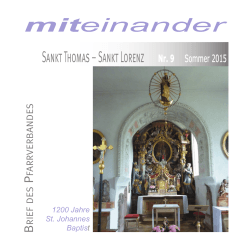 zur aktuellen Ausgabe - Pfarrverband St. Thomas und St. Lorenz