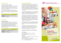 Programm April - Juli Familienzentrum Eschersheim