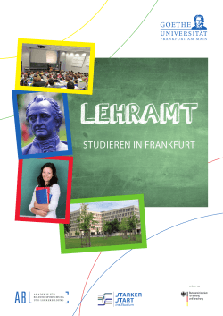 Lehramt studieren in Frankfurt - Akademie für Bildungsforschung