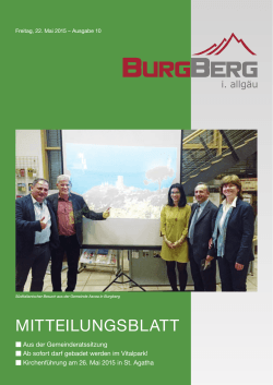 Burgberger Mitteilungsblatt Nr. 10/2015