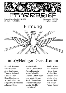 Firmung info@Heiliger_Geist.Komm