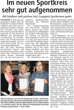 Im neuen Sportkreis sehr gut aufgenommen - Blau