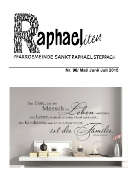 2 Grußwort - Pfarrei St. Raphael Steppach