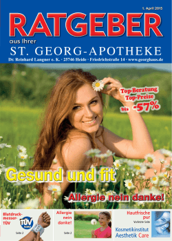 Ausgabe April 2015 Gesund und fit - Allergie nein danke!
