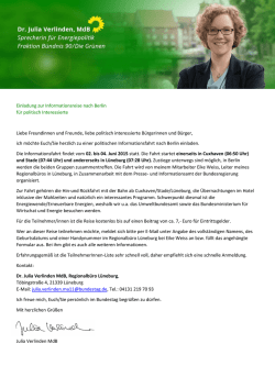 Interessierte aus dem Raum L&uuml;neburg