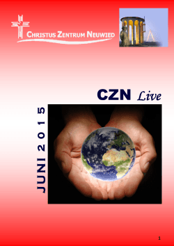 CZN-Live vom 01.06.2015 - Christus Zentrum Neuwied