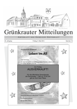 Amtsblatt Nr. 19 vom 08.05.2015