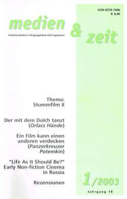 medien & zeit 1/2003 – Stummfilm II