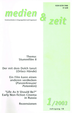 medien & zeit 1/2003 – Stummfilm II