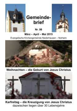 Gemeinde- brief - Niederhausen an der Nahe