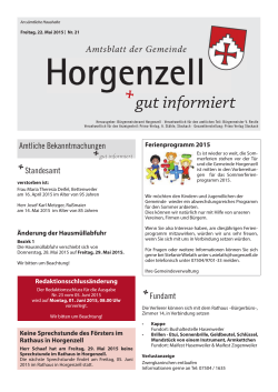 Ausgabe vom 22. Mai 2015