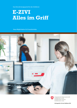 E-ZIVI Alles im Griff - Vollzugsstelle f&uuml;r den Zivildienst ZIVI