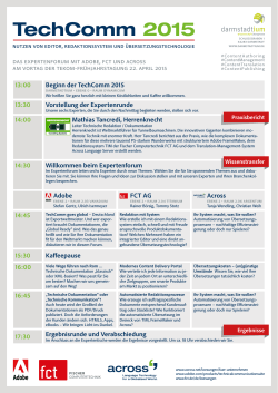 TechComm 2015 – Das Expertenforum