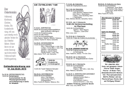 Gottesdienstordnung vom 01. bis 30.04. 2015