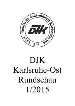 DJK Rundschau 01/2015 - DJK Karlsruhe