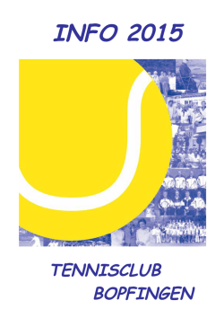 INFO 2015 - Tennisclub Bopfingen
