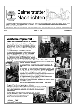 Mitteilungsblatt KW 16 - Gemeinde Beimerstetten