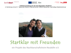 Startklar mit Freunden - Deutscher Verband für Wohnungswesen