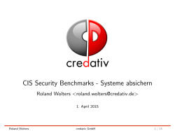 CIS Security Benchmarks - Systeme absichern