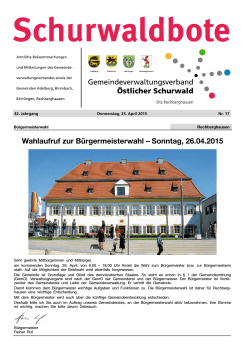 Östlicher Schurwaldbote KW 17