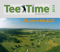 Tee-Time 2014 - Baden Golf & Country Club