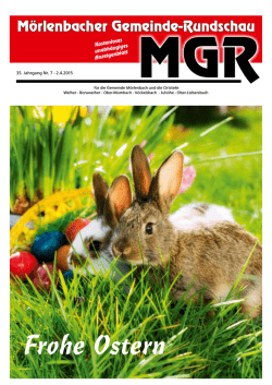 Frohe Ostern - Mörlenbacher Gemeinde Rundschau