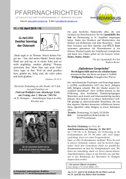 5 Pfarreien 1 Deckblatt 15_16 - Katholische Kirchengemeinde Sankt