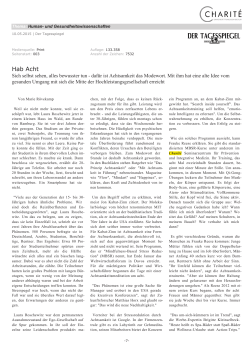 Hab Acht (Tagesspiegel, Mai 2015)